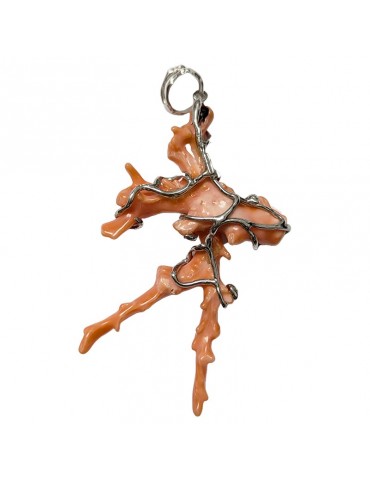 Della Rovere Pendant - in 925% Silver - Coral - DR272 2