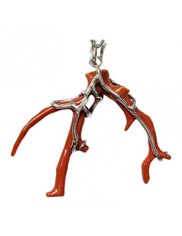 Ciondolo Della Rovere - Argento 925% - Corallo Rosso - DR271 2