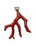 Della Rovere Pendant - in 925% Silver - Red Coral - DR275
