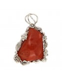 Della Rovere Pendant - Flowers in 925% Silver - Red Coral - DR199