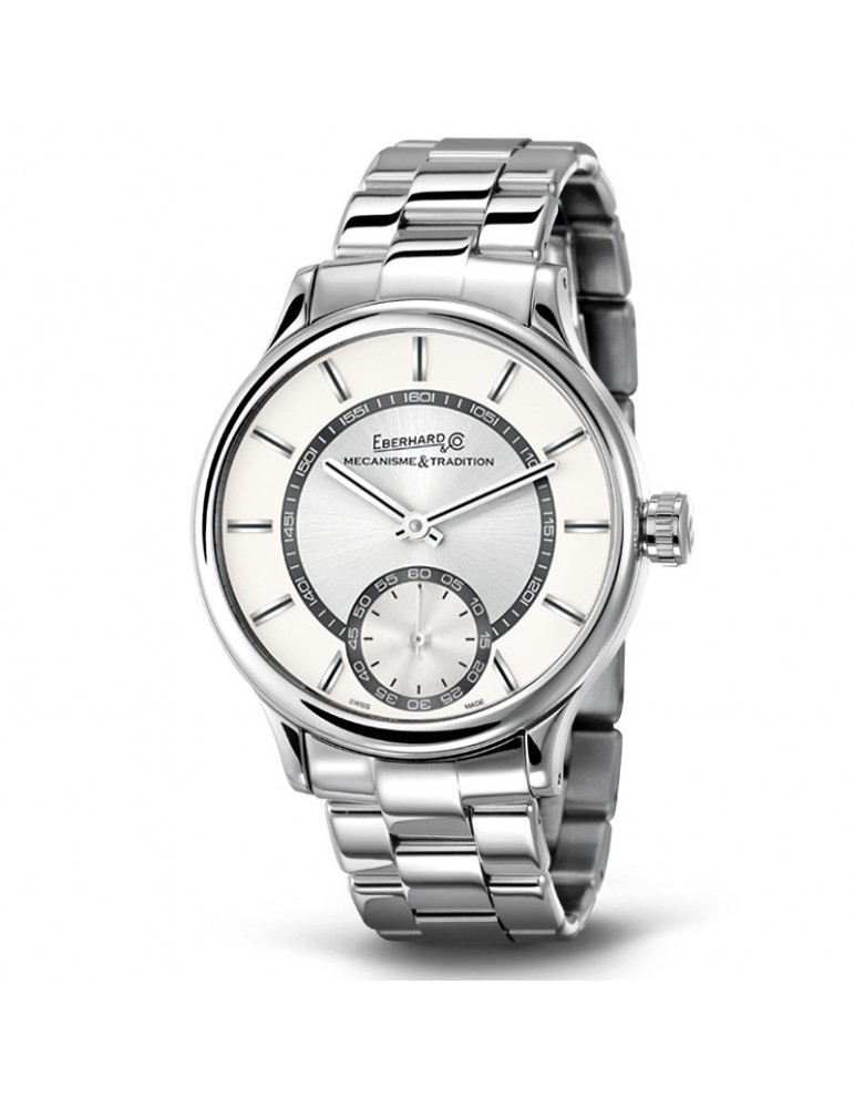 Eberhard Men's Watch - Traversetolo Mechanical Manual Winding 43mm Silver White - 0