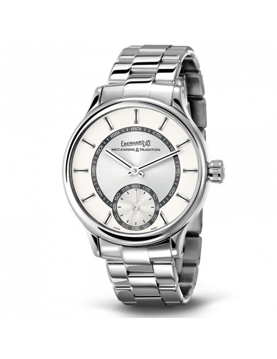 Eberhard Men's Watch - Traversetolo Mechanical Manual Winding 43mm Silver White - 0