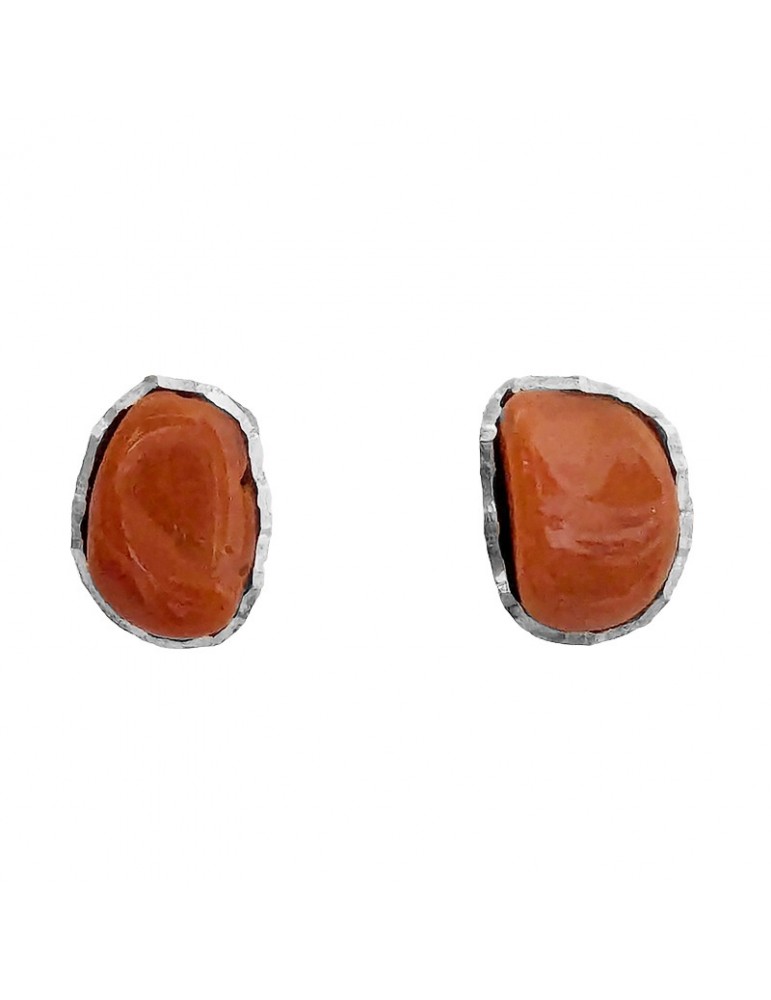 Orecchini Della Rovere - a Lobo - Argento 925% - Corallo Rosso - DR224