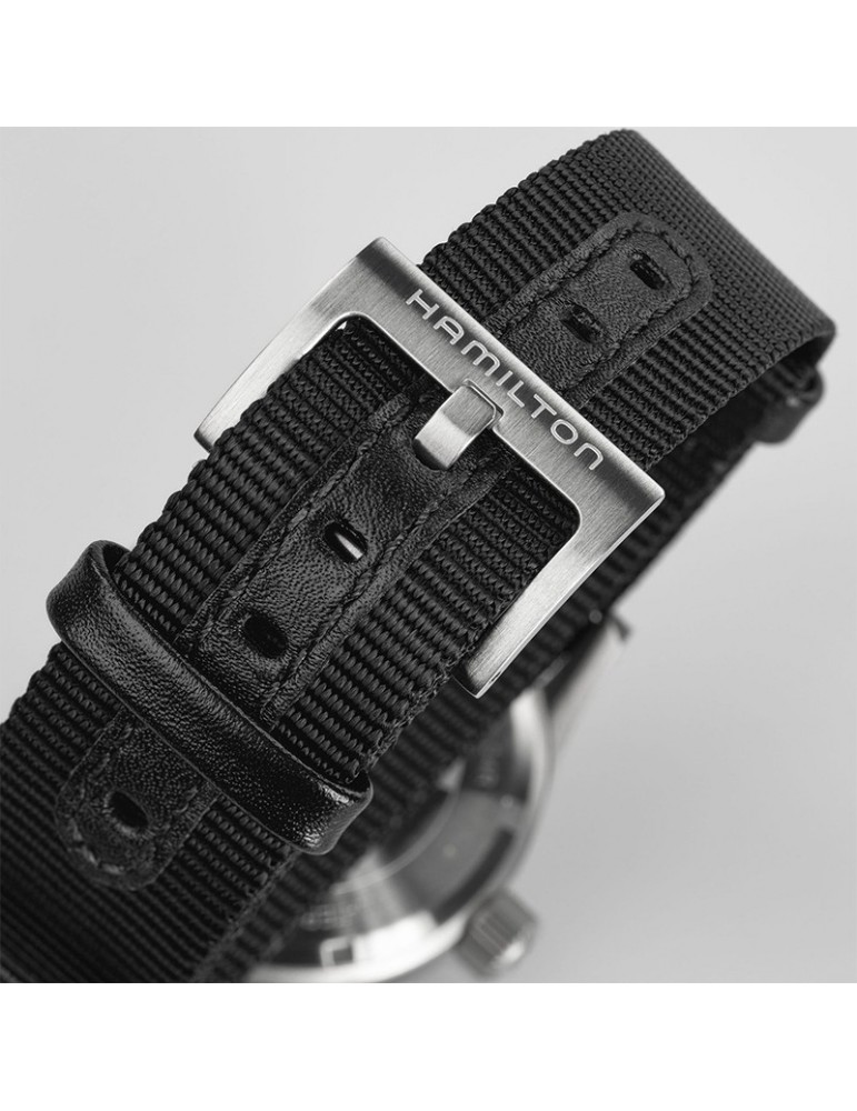 Hamilton Men's Watch - Khaki Field Mechanical 38mm White Black - NATO Strap - 0
