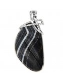 Della Rovere Pendant - in 925% Silver - Agate-Pavè of Zircons-CIM078