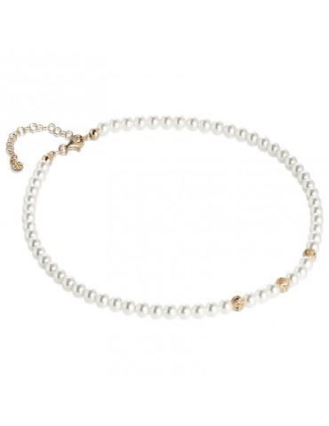 Collana Boccadamo - Argento 925% Dorato - Perle 6mm - GR650D