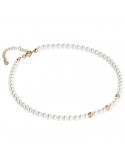 Boccadamo Necklace - 925% Gold Plated Silver - 6mm Pearls - GR650D