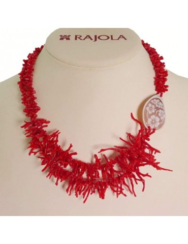 Rajola Necklace-Queen-Choker-Red Coral-Sardonic Cameo-5668538