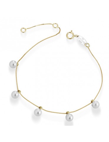 Bracciale Lelune-Oro Giallo 18kt-Perle Freshwater-4,5 - 5 mm-LLBR2116.1