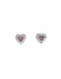 BUONOCORE GOLD EARRINGS WITH RUBIES AND DIAMONDS - 0