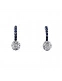 BUONOCORE GOLD EARRINGS WITH DIAMONDS AND SAPPHIRES - 0