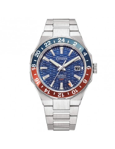 Orologio Citizen Uomo - Series 8 GMT 880 Meccanico Automatico 41mm Rosso Blu - NB6030-59L