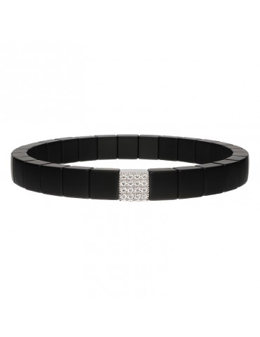 Roberto Demeglio Bracelet - Scacco - Black Ceramic-Diamonds-951N1DBOR