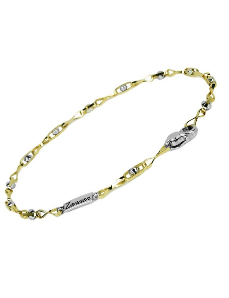 Zancan Bracelet-Insignia Gold-Chain-18kt White and Yellow Gold-EB946GB
