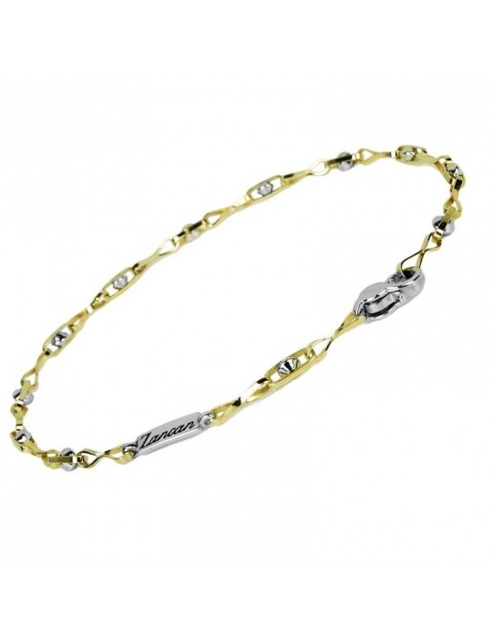 Bracciale Zancan-Insignia Gold-Catena-Oro Bianco e Giallo 18kt-EB946GB