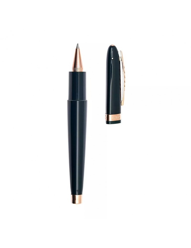 Pineider Rollerball Pen - Modern Times in Ultraresin - British Racing Green Rose Gold - 0