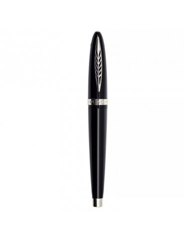 Pineider Rollerball Pen - Modern Times in Ultraresin - Black Silver - 0