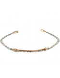 Zancan Bracelet-Insignia Gold-Central Plate-White Diamonds-EB485BR