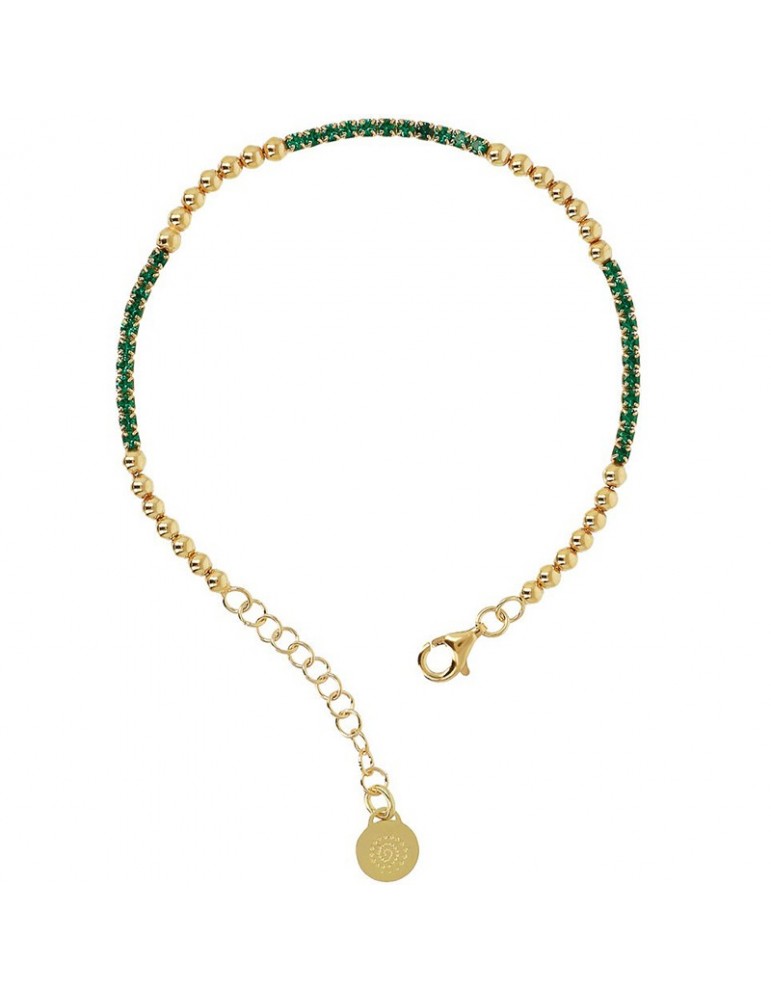 Etruscan Bracelet - Capri - Tennis -Cubic Zirconia Verdi-WSET00727.GRN