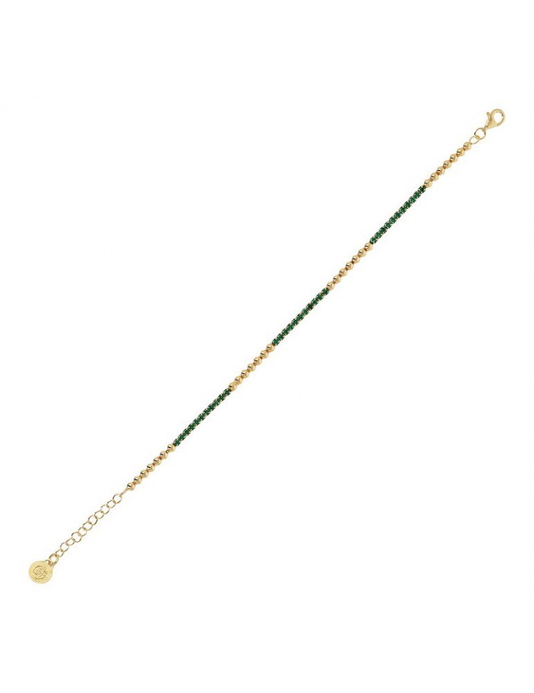 Bracciale Etrusca - Capri - Tennis -Cubic Zirconia Verdi-WSET00727.GRN
