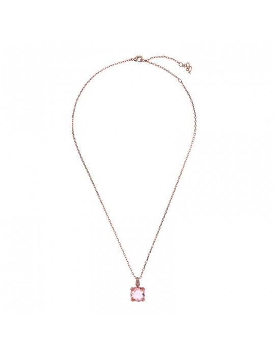 Collana Bronzallure-Preziosa-Catena Rolò-Prisma Gem Rosa-WSBZ02180.TO