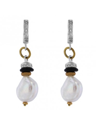 Orecchini Silvia Kelly con Perle e Diamanti da Donna - 0