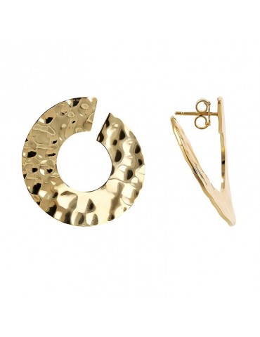 Etruscan Earrings - Itaca - Gold Pendants - Circle - WSET00767.YG 2