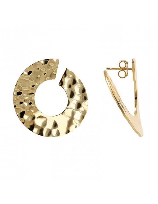 Etruscan Earrings - Itaca - Gold Pendants - Circle - WSET00767.YG