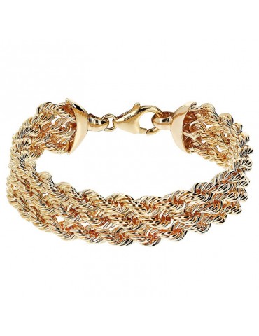 Bracciale Etrusca-Itaca-Multifilo Dorato-Maxi Catena Corda-WSET00763.YG