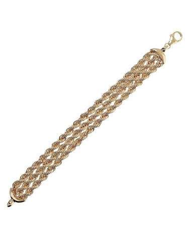 Bracciale Etrusca-Itaca-Multifilo Dorato-Maxi Catena Corda-WSET00763.YG 2