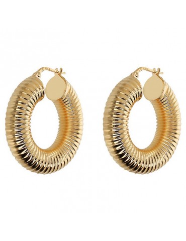 Orecchini Etrusca - Itaca - Argento 925% -Cerchio Tubogas-WSET00774.YG