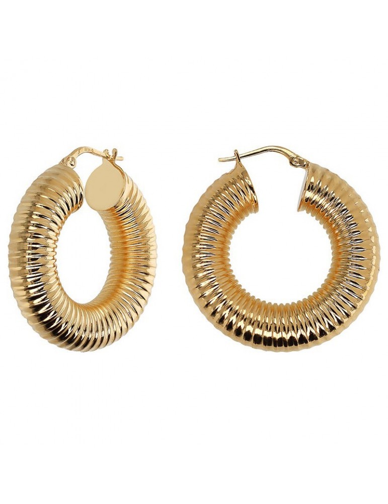 Orecchini Etrusca - Itaca - Argento 925% -Cerchio Tubogas-WSET00774.YG