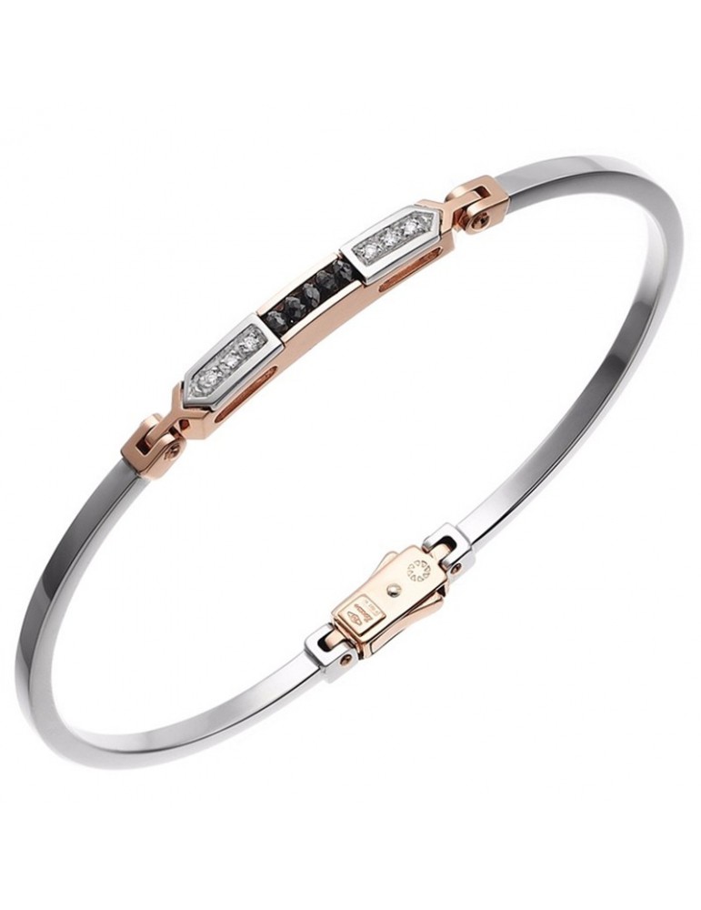 Bracciale Zancan - Black Magic Soft - Oro Bianco - Diamanti - EB355RB