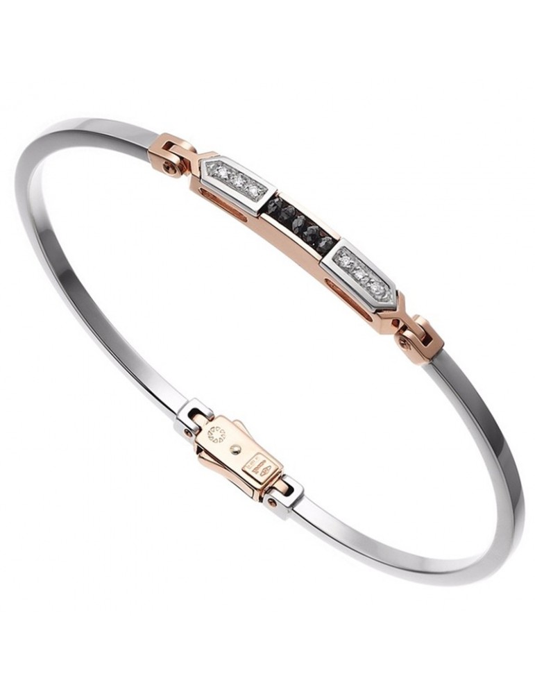 Bracciale Zancan - Black Magic Soft - Oro Bianco - Diamanti - EB355RB