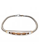 Zancan Bracelet - Insigna Gold - 18 kt Rose Gold Plate - Diamonds - EB266RB