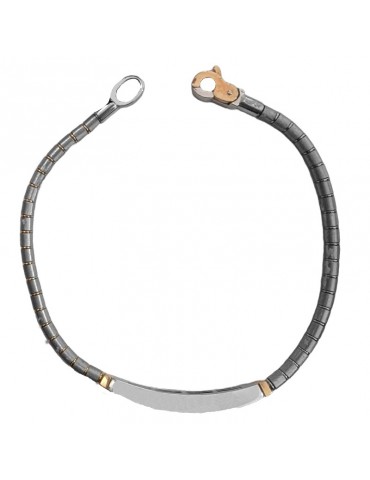 Bracciale Zancan-Insigna Gold-Placca in Oro Rosa 18 kt-Diamanti-EB266RB 2
