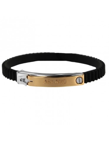 Bracciale Arkano - Silicone - Placca - Oro 18 Carati - ASC1055BRC