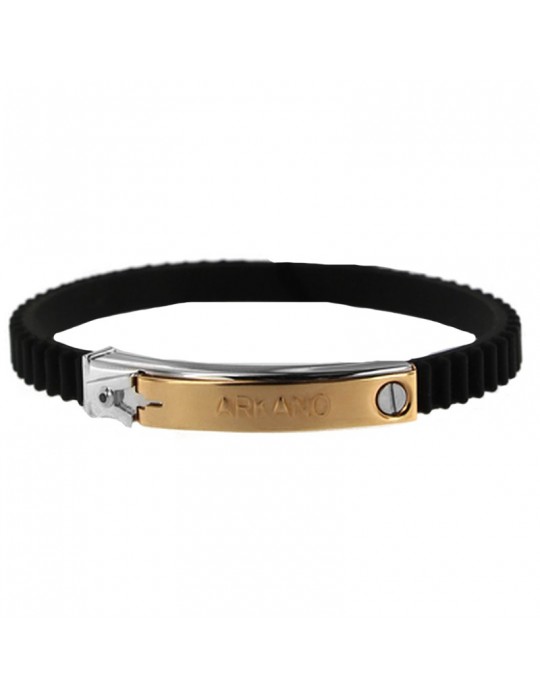 Arkano Bracelet - Silicone - Plate - 18K Gold - ASC1055BRC