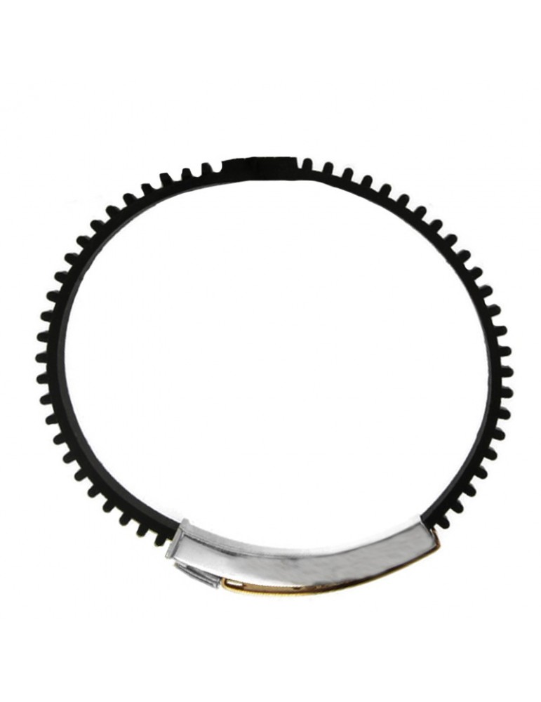 Bracciale Arkano - Silicone - Placca - Oro 18 Carati - ASC1055BRC