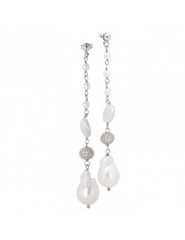 Boccadamo Earrings with Natural Pearl Pendant for Women - 0