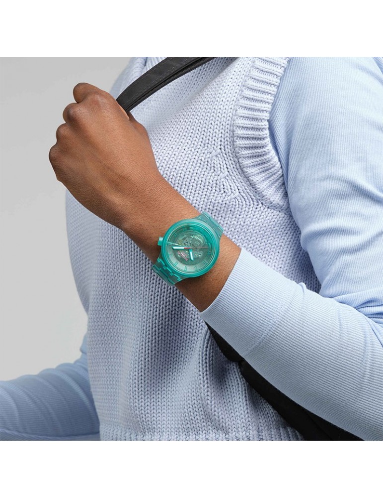 Orologio Swatch - Turquoise Joy - Solo Tempo - 47mm -Turchese-SB05L101