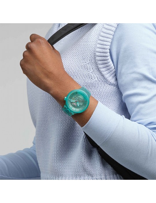 Orologio Swatch - Turquoise Joy - Solo Tempo - 47mm -Turchese-SB05L101
