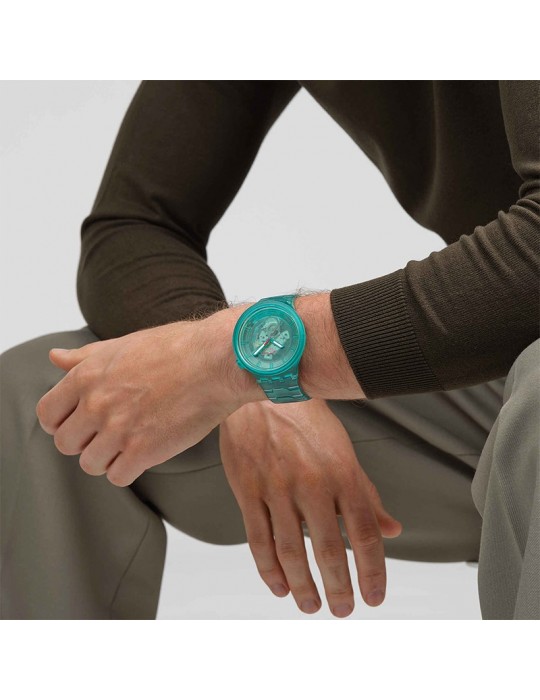 Orologio Swatch - Turquoise Joy - Solo Tempo - 47mm -Turchese-SB05L101