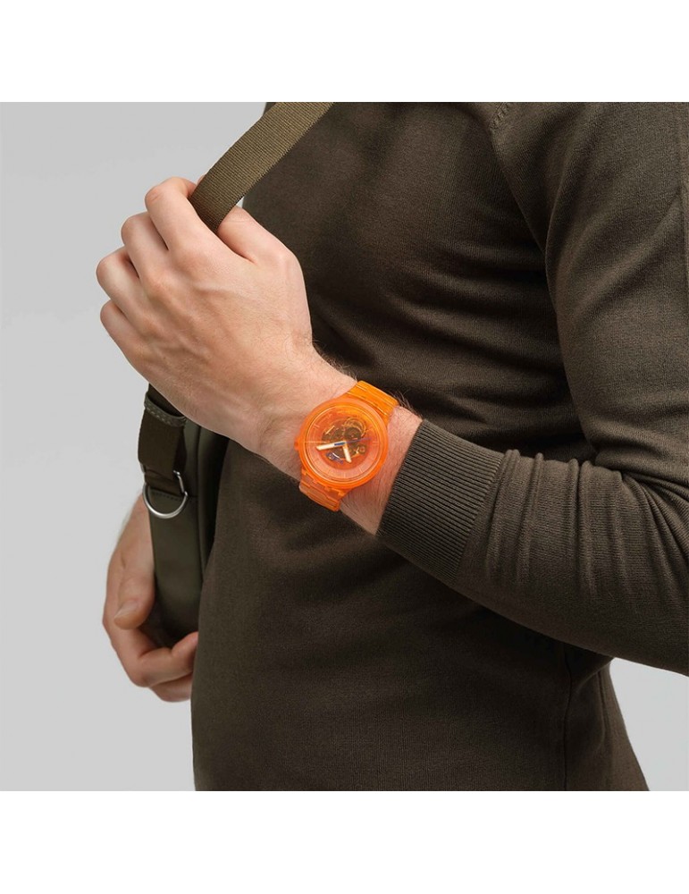 Orologio Swatch - Orange Joy - Solo Tempo - 47mm - Arancione -SB05O103