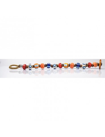 Moi Bracelet - Ipanema - Pearls - Blue-Orange Murano Glass - IPANEMA 2