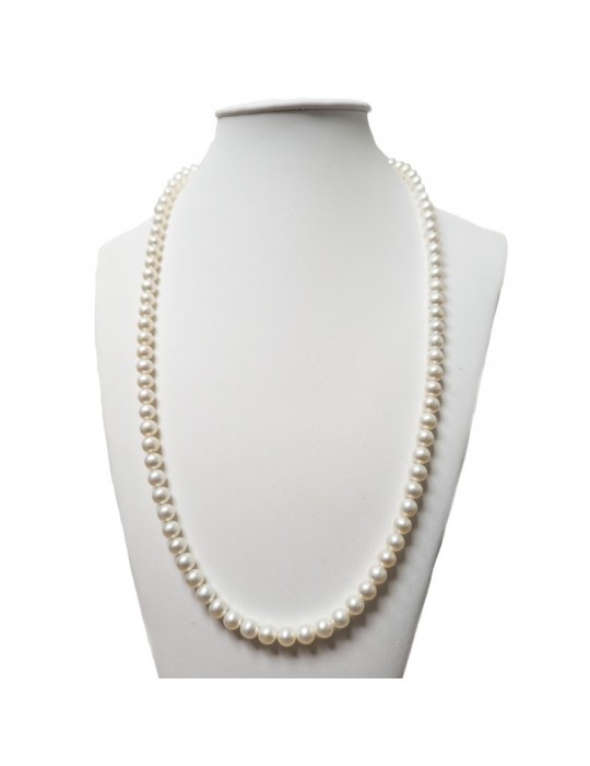 Collana Nimei - Antiqua - Lunga - Perle - 6,5 - 7 mm -NIMEIANTIQUA657B