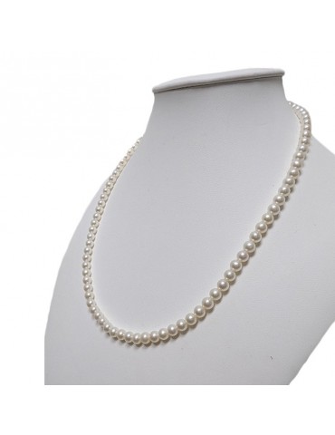 Nimei Necklace - Gold - Freshwater Pearls - 5 - 5.5 mm - NIMEIGOLD555 2