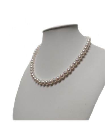 Collana Nimei - Filo di Perle Freshwater -Gold-6,5 - 7 mm-NIMEIGOLD657 2