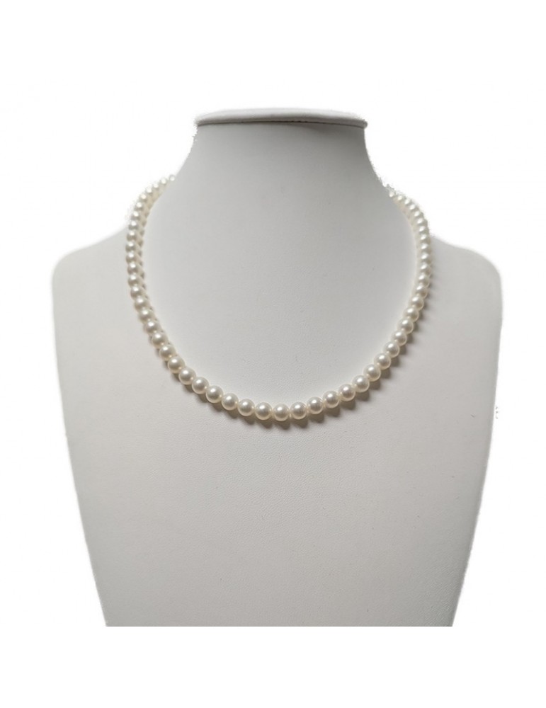 Collana Nimei - Filo - Perle Freshwater - VVR 6 - 6,5 mm - NIMEIVVR665
