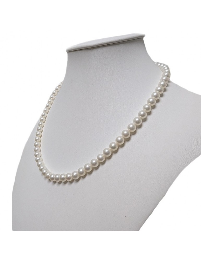 Collana Nimei - Filo - Perle Freshwater - VVR 6 - 6,5 mm - NIMEIVVR665